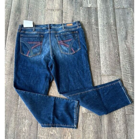 Seven 7 Women's Size 22 Jeans Limited Edition Straight Blue Denim Stretch NWT - Picture 2 of 12